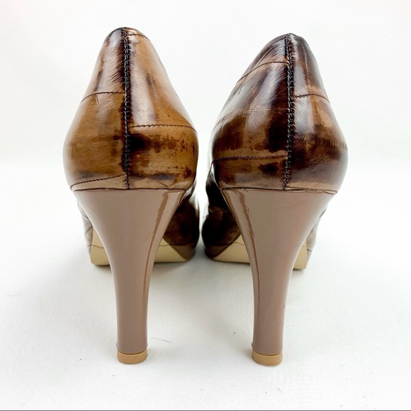 Moda Spana Wood Grain Pumps Heels Platform 7.5 - Picture 5 of 8